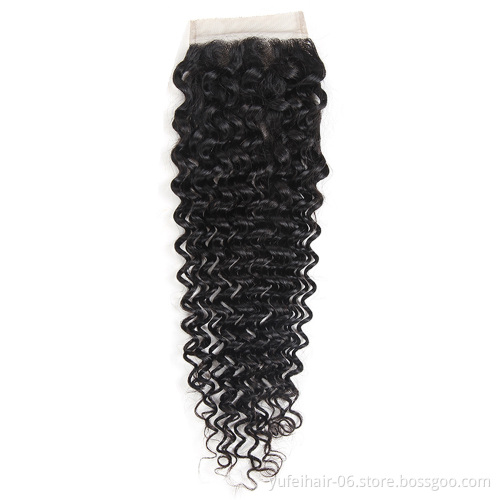 YF Factory Wholesale Transparent Lace and HD Lace 5*5 6*6 7*7 Closure 100% Unprocessed Brazilian Virgin Hair Natural Black